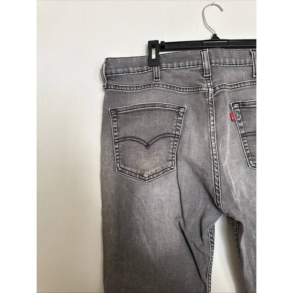 Black Levi Strauss Jeans 511 Slim Fit 38 X 30‎ Grey Faded Zipper Fly